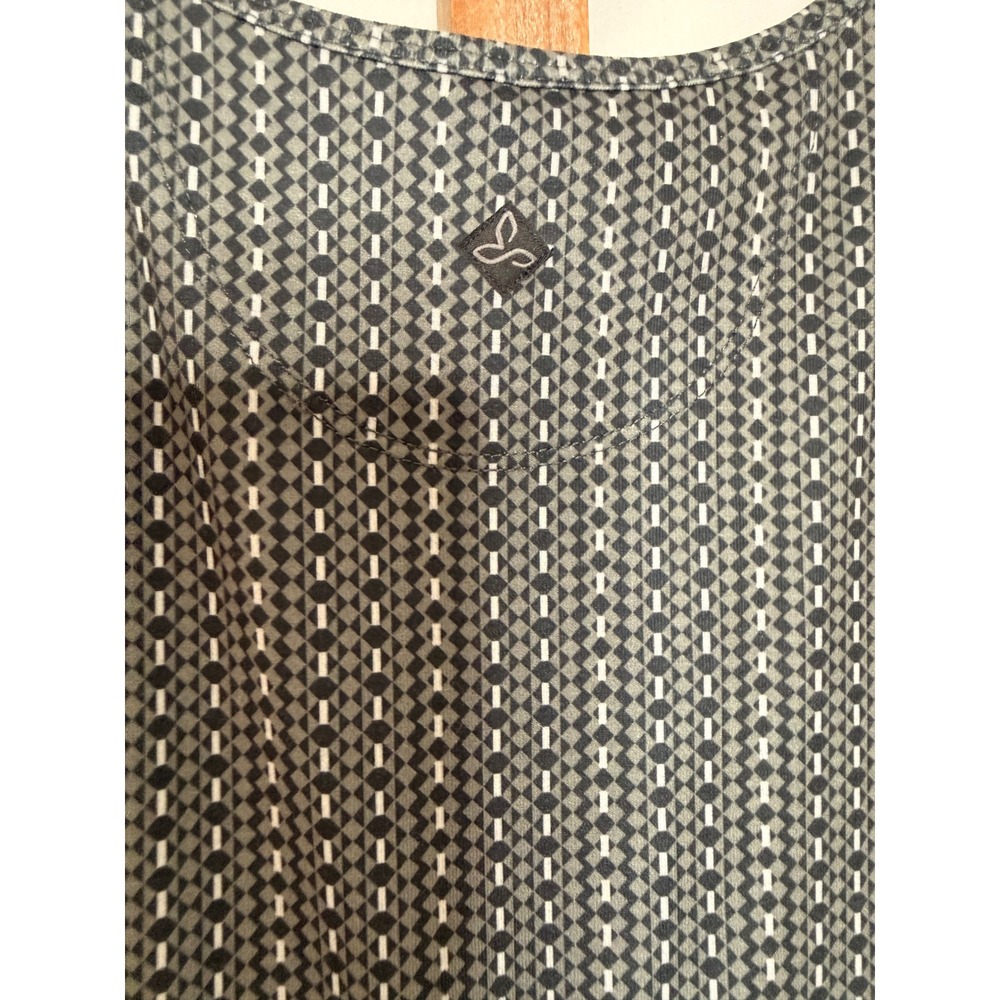 Prana Womens Grey Geometric Print Sleeveless Fit and Flare Athletic Dress Small - Picture 5 of 9
